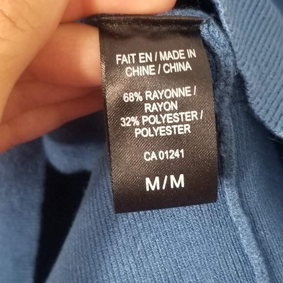 Le31 Men's Blue Crew Neck Knit Pullover Long Sleeve Sweater Top Causal Sz Medium - Picture 3 of 5